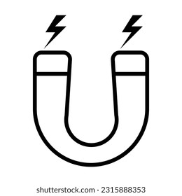 magnet icon, power vector, magnetism illustration