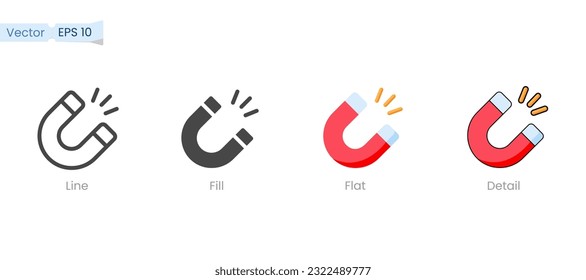 Magnet icon set vector illustration