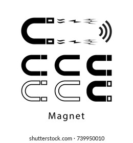 Magnet icon set vector illustration.