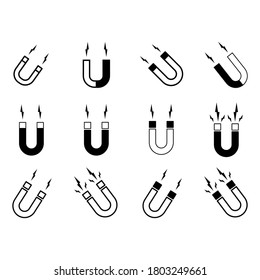 Magnet Icon Set Vector Sign And Symbols