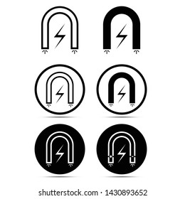 Magnet Icon Set Vector Symbol Illustration