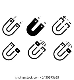 Magnet Icon Set Vector Symbol Illustration