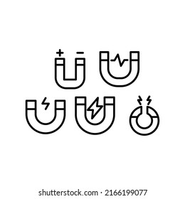 Magnet Icon Set Vector Symbol Design Illustration