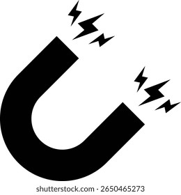Magnet icon, sign. Attraction icon. Vector illustration