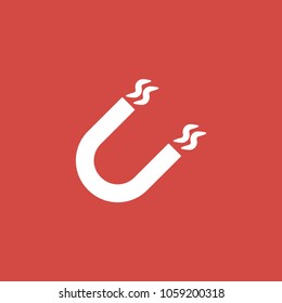 magnet icon. sign design. red background