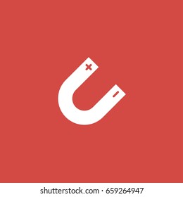 magnet icon. sign design. red background