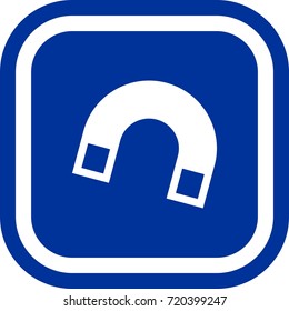 Magnet icon , sign Square with rounded corners