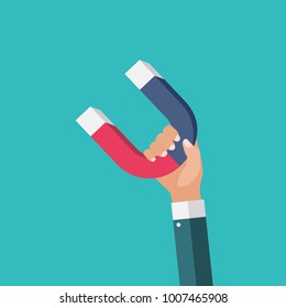 Magnet Icon Sign Symbol in Modern Flat Style. Vector Illustration EPS10
