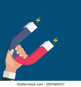 Magnet Icon Sign Symbol in Modern Flat Style. Vector Illustration EPS10