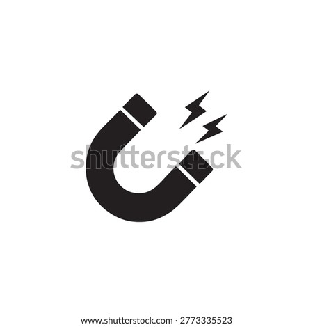 Magnet icon silhouette vector design art illustration