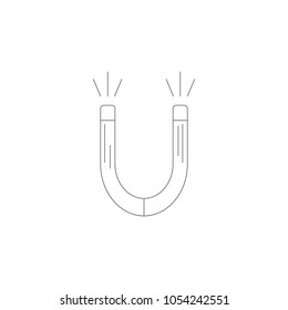magnet icon. Simple element illustration. magnet symbol design template. Can be used for web and mobile on white background