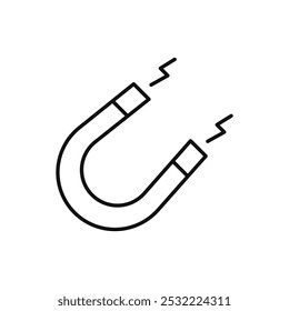 Magnet icon. simple thin line icon.