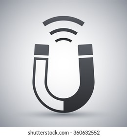 Magnet icon, stock vector