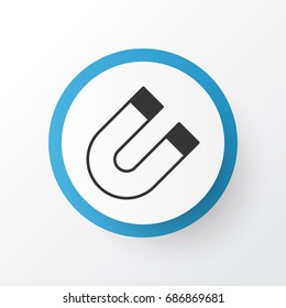 Magnet Icon Symbol. Premium Quality Isolated Attraction Element In Trendy Style.