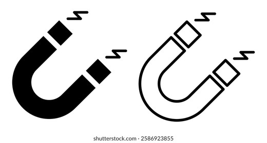 Magnet icon symbol set simple design