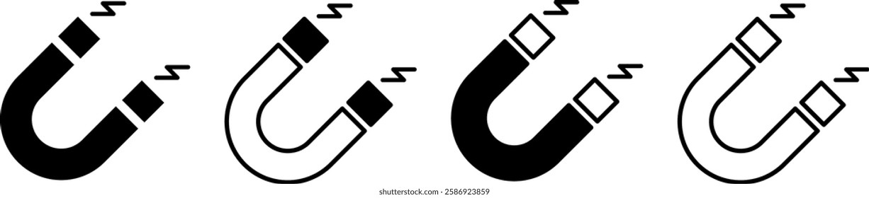 Magnet icon symbol set simple design
