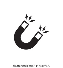 Magnet icon symbol vector. isolated icon. on white background.