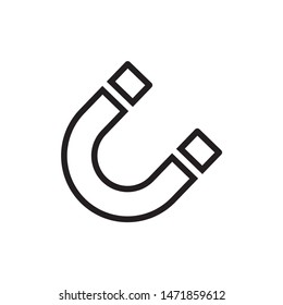 Magnet icon symbol vector. isolated icon. on white background.