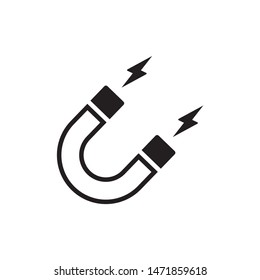 Magnet icon symbol vector. isolated icon. on white background.