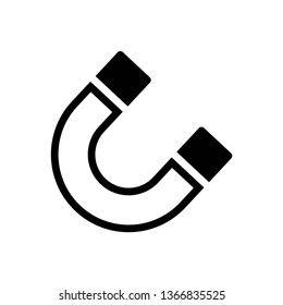 Magnet icon symbol vector. on white background. eps10