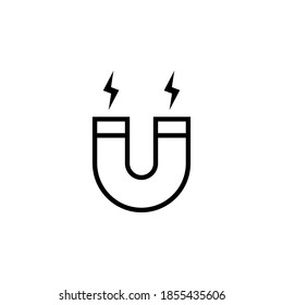 Magnet icon symbol vector on white background
