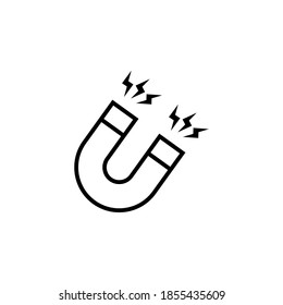 Magnet icon symbol vector on white background