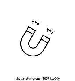 Magnet icon symbol vector on white background
