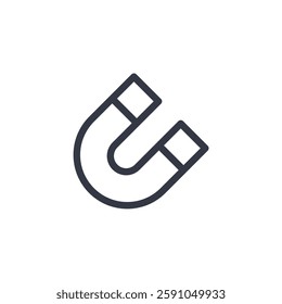 magnet icon symbol vector sign isolated on white background illustration for graphic and web design