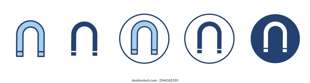 Magnet icon Thin line art isolated
