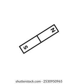 Magnet icon Thin line flat illustration