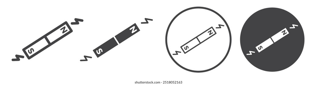 Magnet icon thin line illustration