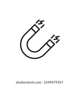Magnet icon thin line vector isolated