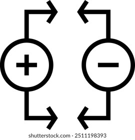 magnet icon. Thin linear style design isolated on white background