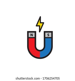 Magnet-Symbol in der trendigen Design-Vektorillustration EPS10