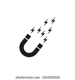 magnet icon in trendy flat design 