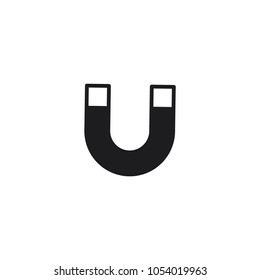 magnet icon in trendy flat design 
