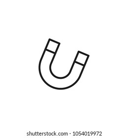 magnet icon in trendy flat design 