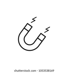 magnet icon in trendy flat style 