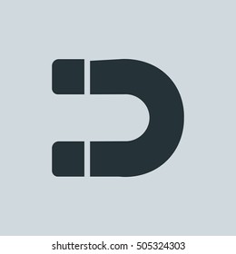 Magnet icon in trendy flat style background, image jpg, vector eps, flat web, material icon, UI illustration