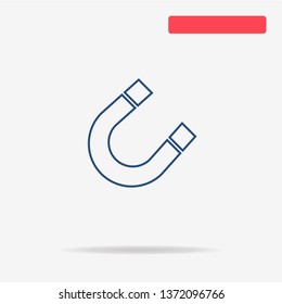 Magnet icon. Vector concept illustration for design.