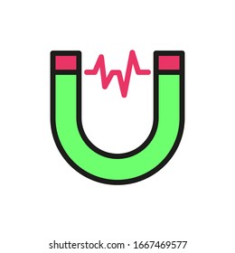 Plantillas de diseño vectorial de icono de imán en fondo blanco