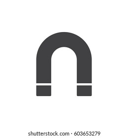Magnet icon vector, filled flat sign, solid pictogram isolated on white. Symbol, logo illustration. Pixel perfect