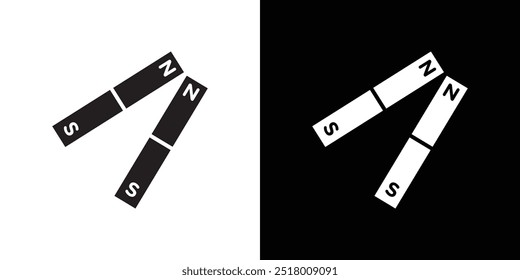 Magnet icon Vector flat thin line illustration