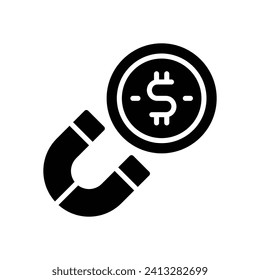 magnet icon. vector glyph icon for your website, mobile, presentation, and logo design.