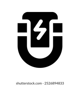 ícone de ímã. ícone de glifos vetoriais para o design de seu site, celular, apresentação e logotipo.