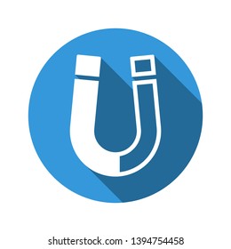 Magnet icon vector. Horseshoe Magnet symbol. Flat style sign for mobile concept and web design. Electromagnetic symbol illustration.