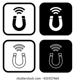 Magnet icon . Vector illustration