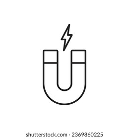 Magnet icon vector illustration. Electromagnetic on isolated background. Attract sign concept.