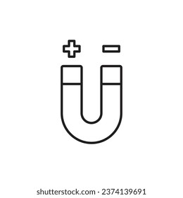 Magnet icon vector illustration. Electromagnetic on isolated background. Attract sign concept.