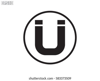 magnet icon, vector illustration eps10